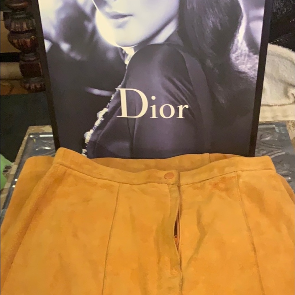 🦊 🔥 Fox Run VTG Suede Pencil‎ Skirt Cognac size 7